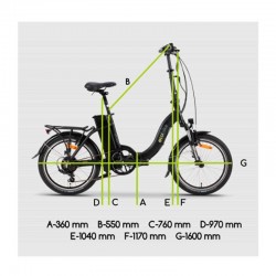 Even Black 15,5" - składany rower elektryczny - EcoBike - Torun