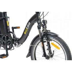 Even Black 15,5" - składany rower elektryczny - EcoBike - Torun